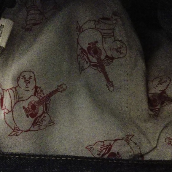 True Religion World Tour Vintage Straight Jean Pant Distressed Destroyed Size 38 - Picture 9 of 17